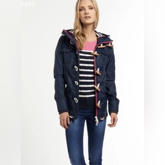 Superdry Nautical Jackets & Blazers - Superdry Nautical Ladies Hooded Jacket - Boat Duffle Jacket Fully Linedsize M